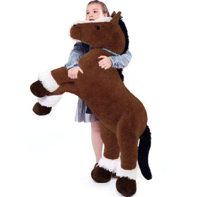 Tezituor 4ft horse plush full-length for cozy embrace and imaginative play