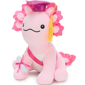 Tezituor 8-inch axolotl plush displays soft fabric and huggable feel
