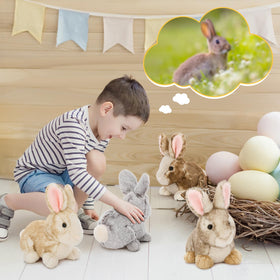 Tezituor 9-inch bunny plush offers a gentle, kid-friendly size.