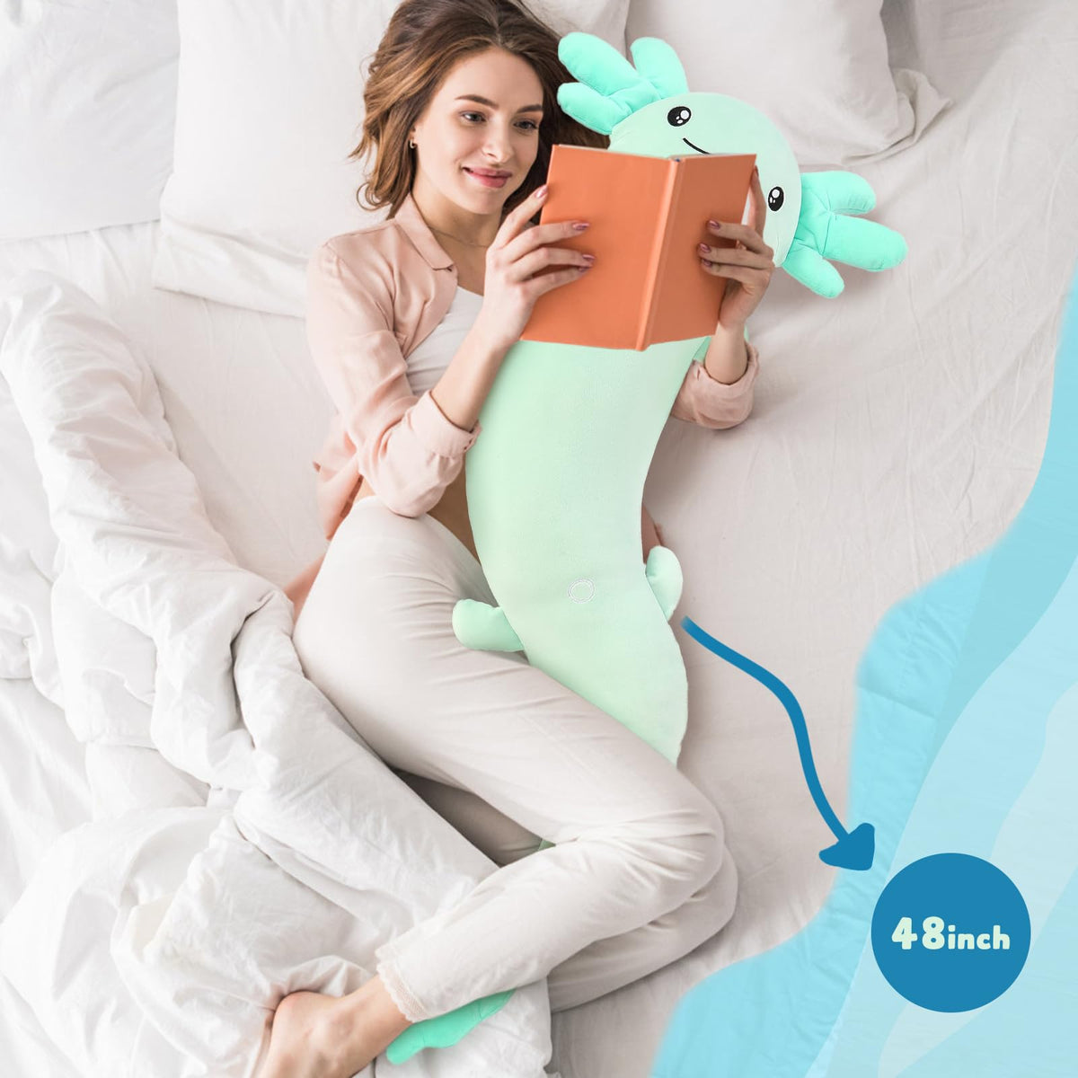 Tezituor axolotl soft velvet surface offers gentle daily comfort.