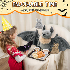 Tezituor blue baby bat plush, soft and huggable