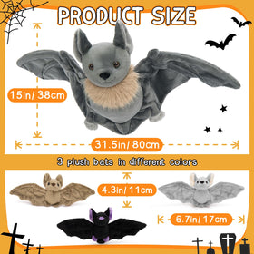 Tezituor bat plush wing detail close-up showing lifelike features