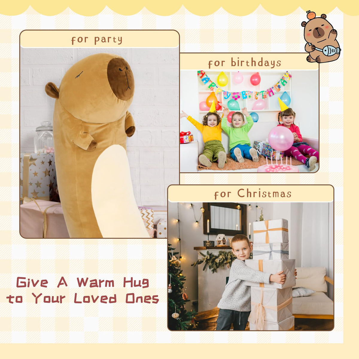 Tezituor capybara pillow easy care and quick restoration after packing.