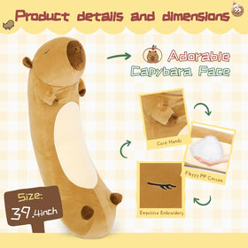 Tezituor capybara plush fabric close-up highlights soft, skin-friendly material.
