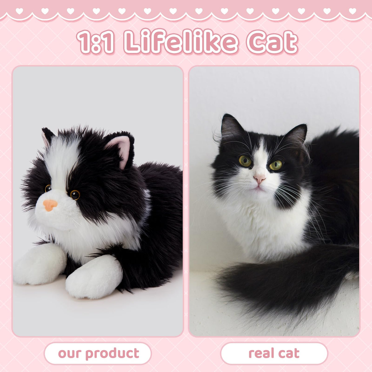 Tezituor kitten plushes inside tummy for interactive unboxing and storytelling.