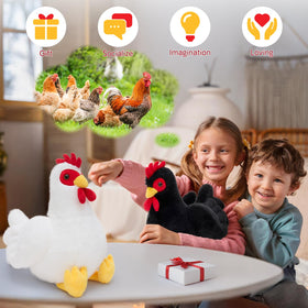 Tezituor plush chickens for seasonal celebrations like Christmas or Easter.