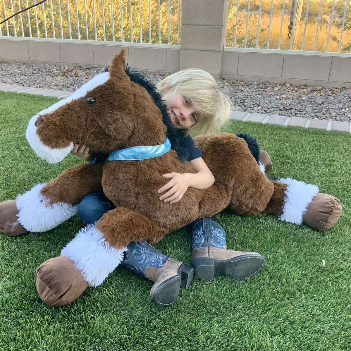 Tezituor chocolate horse plush pillow offers soft comfort for lounging
