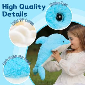 Tezituor dolphin large-size plush stands out in any playroom