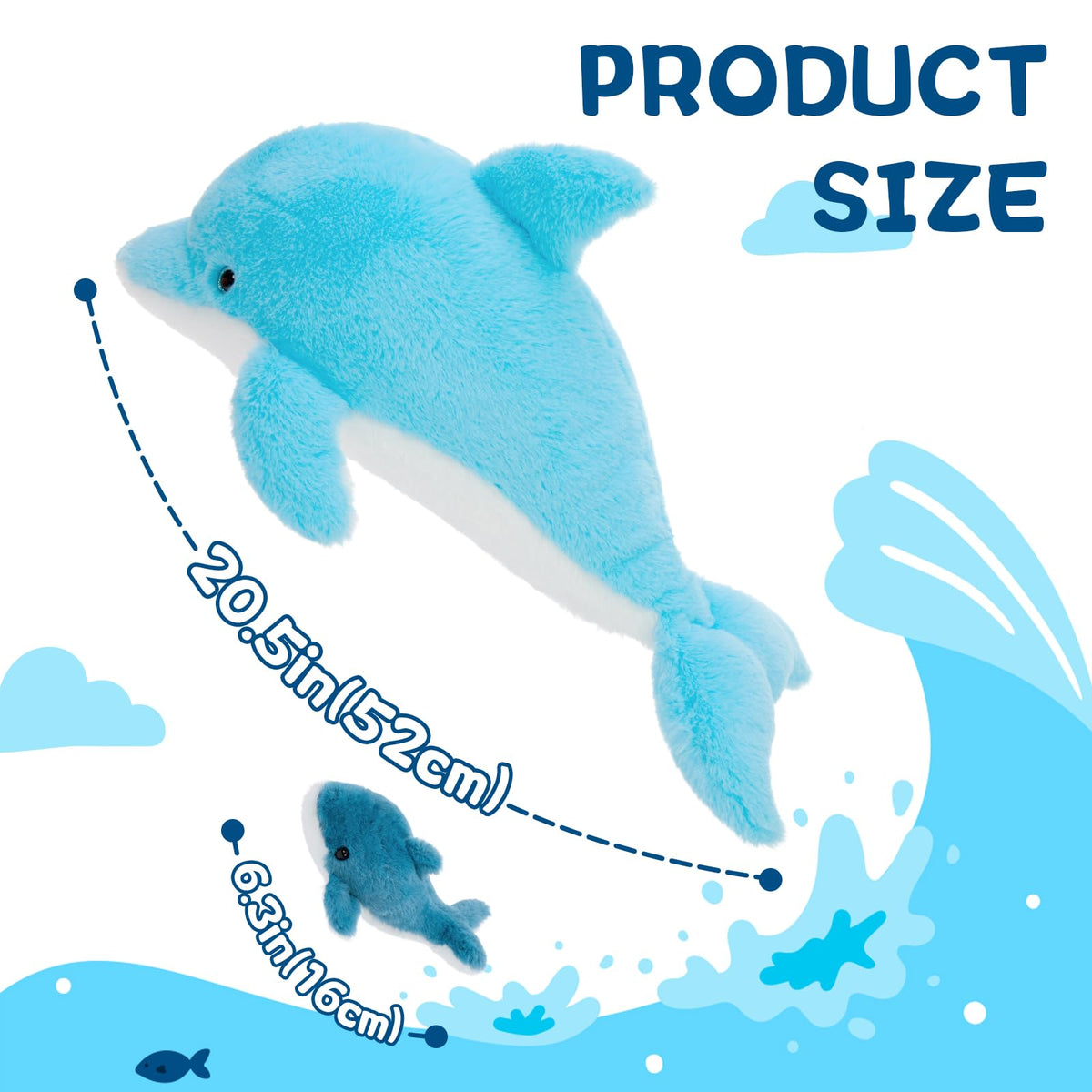 Tezituor dolphin plush with realistic details sparks ocean-themed imagination