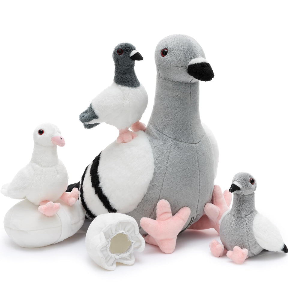 Tezituor Easter Pigeon Mommy Grey plush offers soft, comforting hugs for kids.
