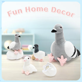 Tezituor Easter Pigeon Whole Egg Grey plush sparks curiosity during play.