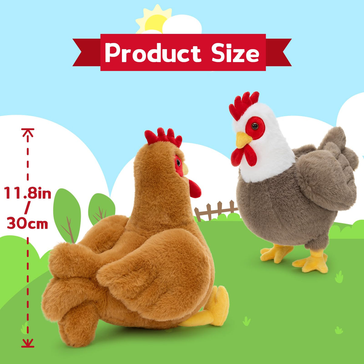 Tezituor farm chick plush decor perfect for table centerpieces and home accents.