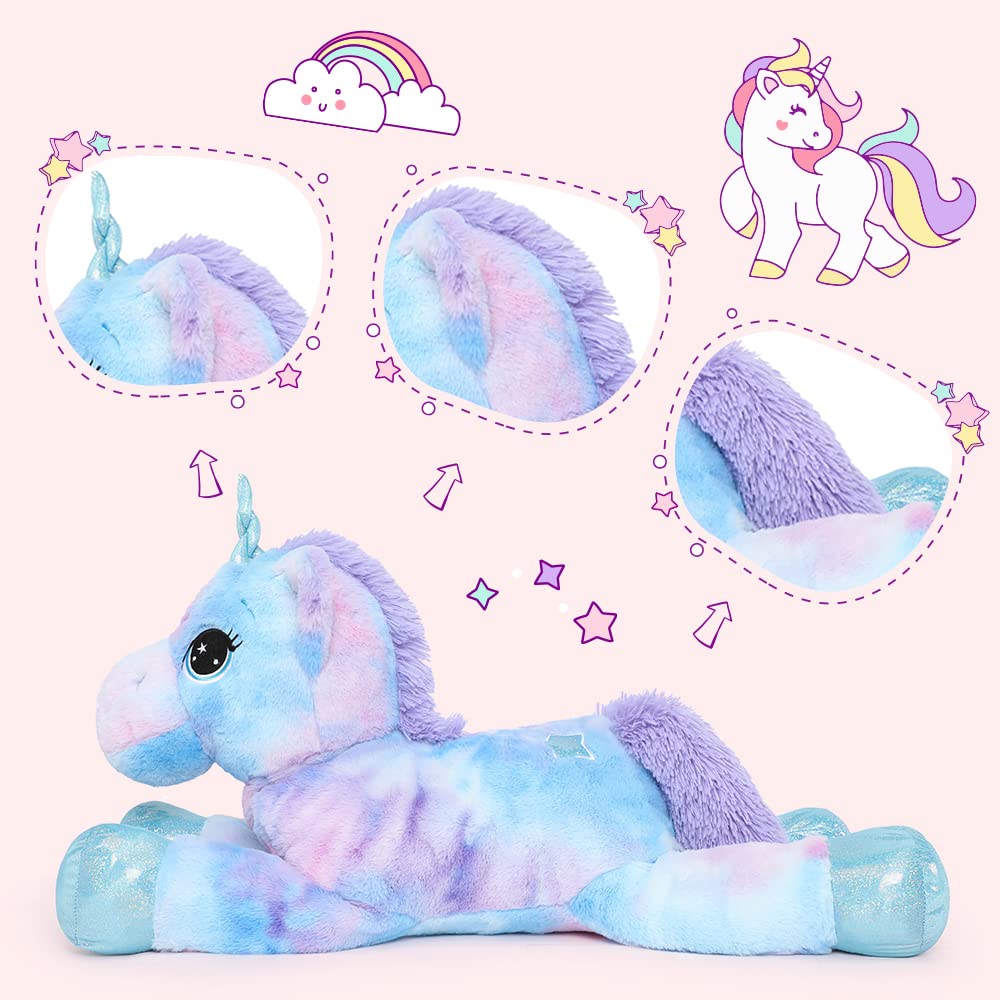 Tezituor gift-ready rainbow unicorn plush for celebrations.