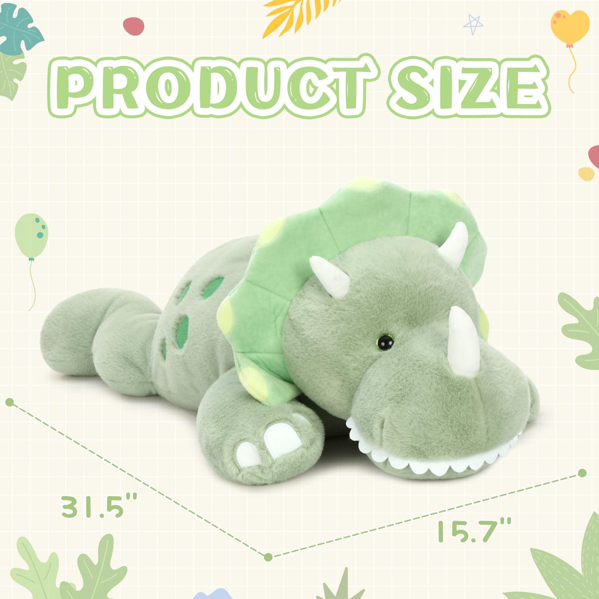 Tezituor gift-ready dinosaur plush suitable for lovers, kids, and dinosaur fans.
