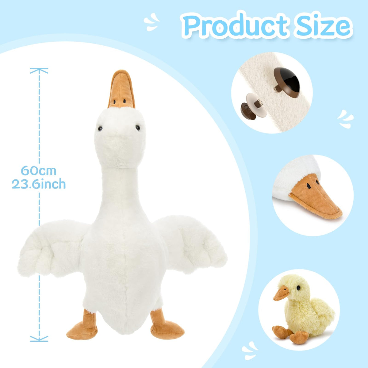 Tezituor mother goose with babies plush supports imaginative nurturing play