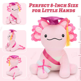 Tezituor axolotl plush on a desk as a celebratory decor prop