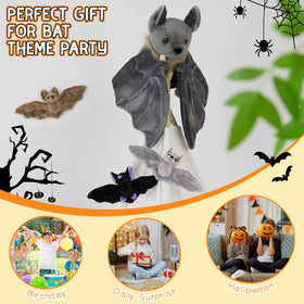 Tezituor Halloween decor bat plush set for themed parties