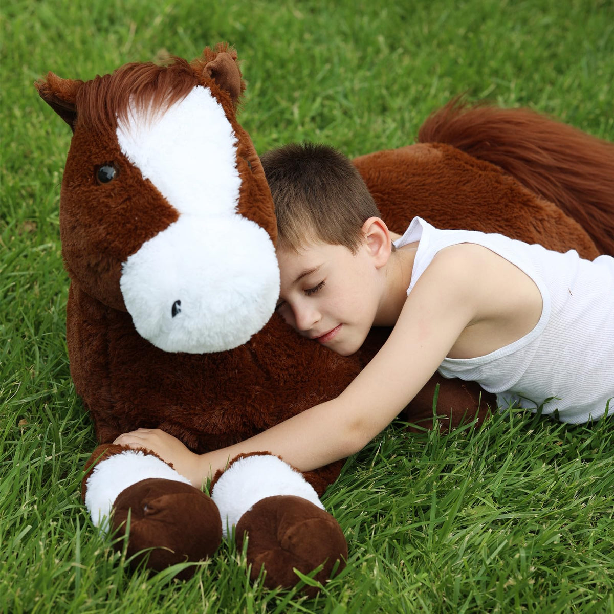 Tezituor plush horse with durable stitching for long-lasting cuddles.