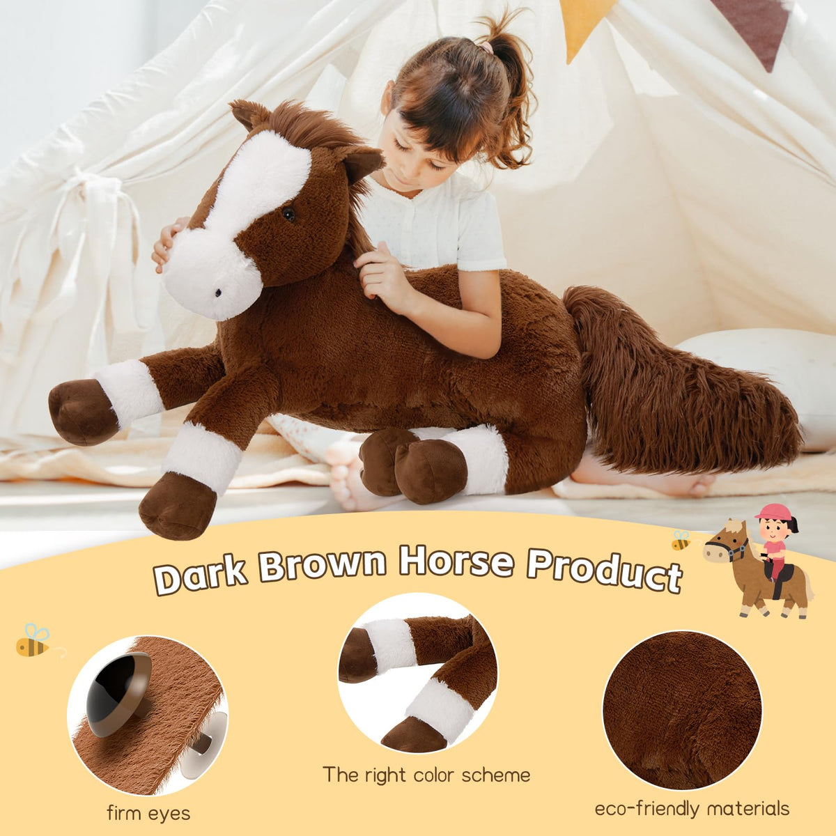 Tezituor horse plush gifted for birthdays or holidays to show affection.