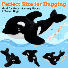 Tezituor orca baby plush three complements the family set