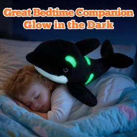 Tezituor glow-in-the-dark orca feature glowing softly at night