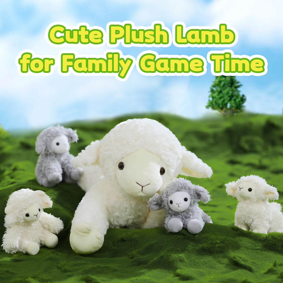 Tezituor plush sheep pillow doubles as a comfy cushion