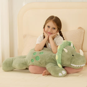 Tezituor safety-first giant stuffed dino with secure internal eyes for kids.