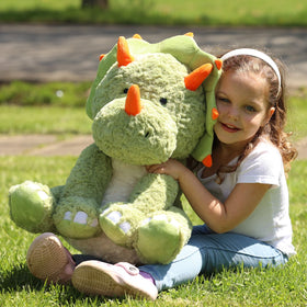 Tezituor large Triceratops plush offering soft, stable seating.