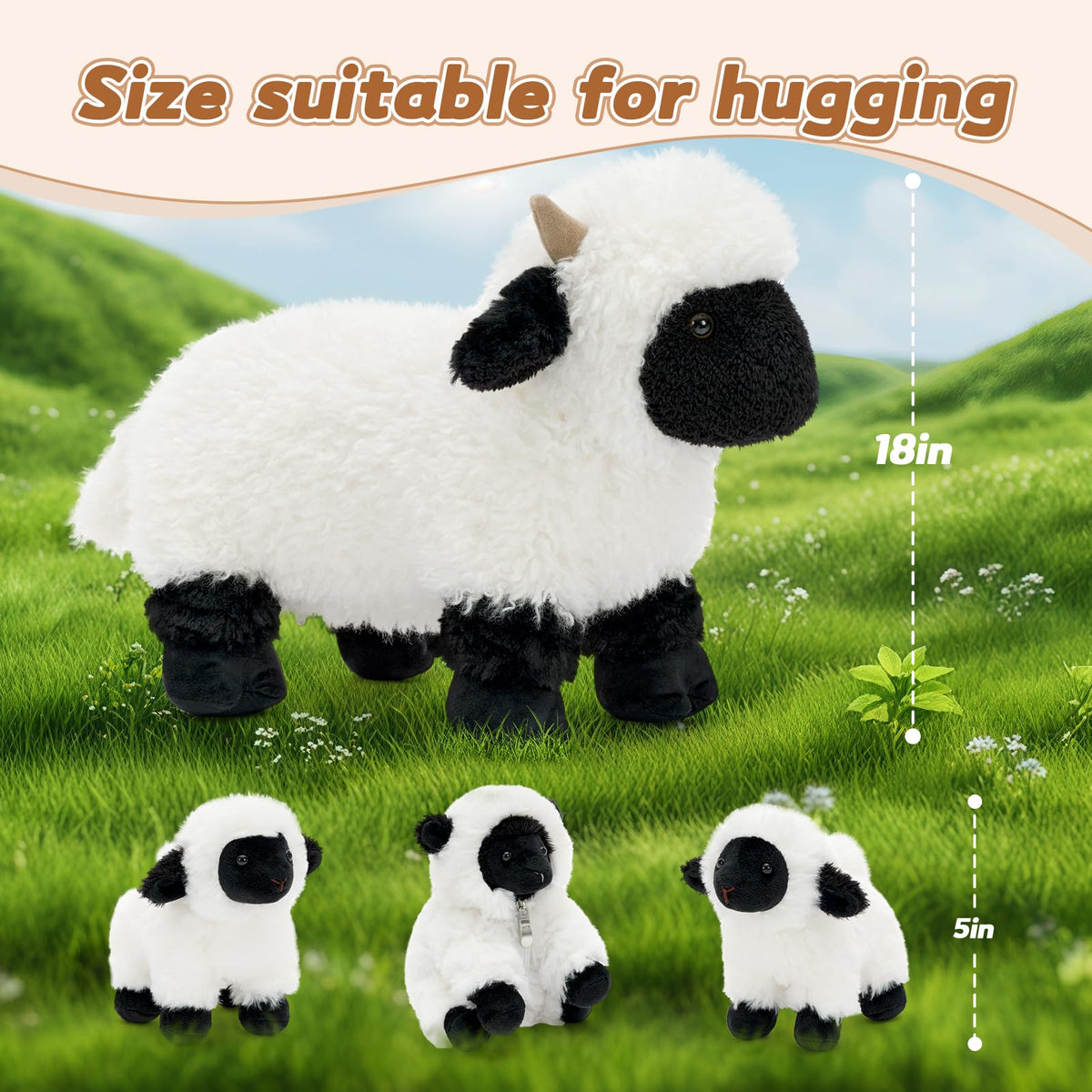 Tezituor Valais Blacknose lamb plush 2 for early learning and comfort