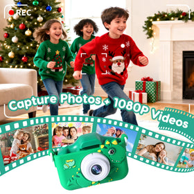 Tezousi kids camera 2-inch IPS display for quick framing and viewing