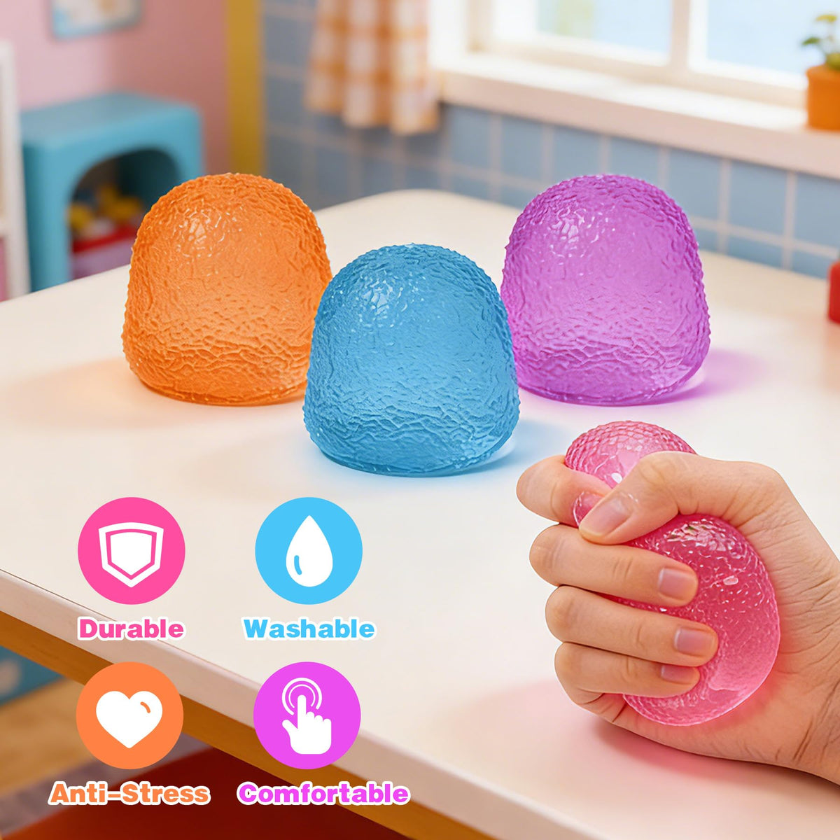 Tfanghao pink candy shape fidget ball adds playful stress relief.