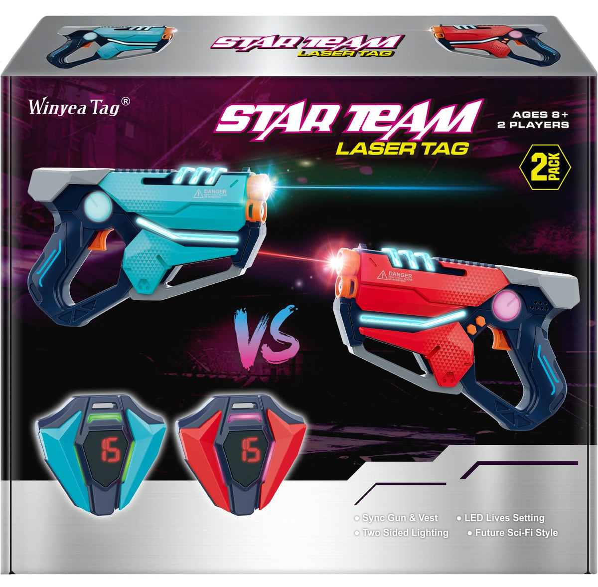 TG BLOCKS laser tag guns with sci-fi design for immersive play