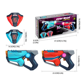 TG BLOCKS laser tag set with futuristic sci-fi design and glow features