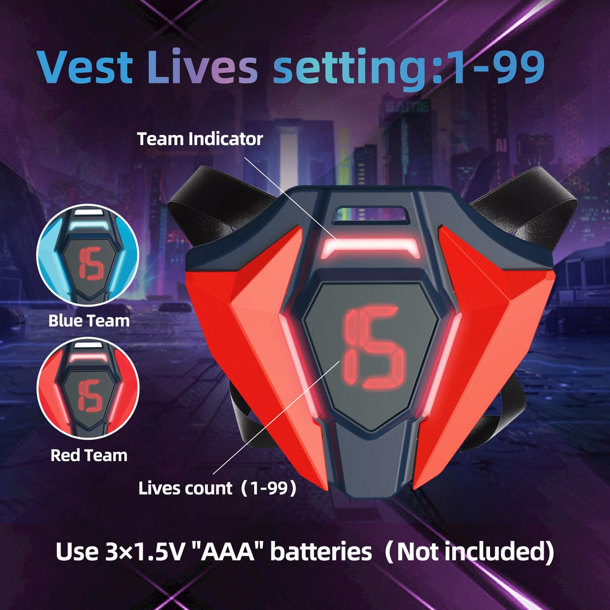 TG BLOCKS laser tag system syncing guns and vests for real-time action