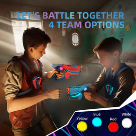 TG BLOCKS laser tag set offering Gun vs Gun and Gun vs Vest modes