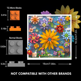 TG BLOCKS Micro Brick Flower World snail scene adds playful charm to desk displays