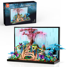 TG BLOCKS Micro Brick Tree of Life assembly showcases vibrant detail for a striking desk display