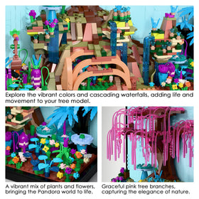 TG BLOCKS Micro Brick Tree of Life waterfall-detail adds dynamic movement to space