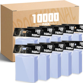 TGBet clear card sleeves for MTG and sports cards with smooth glide and high visibility