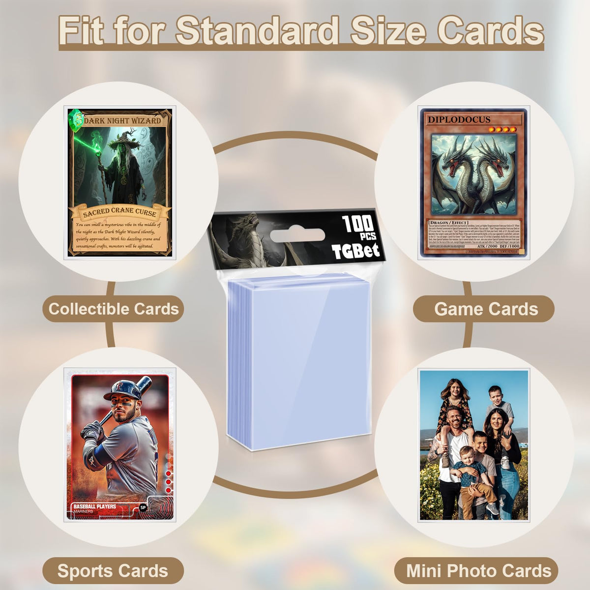 TGBet MTG card sleeves fit standard cards for organized collections