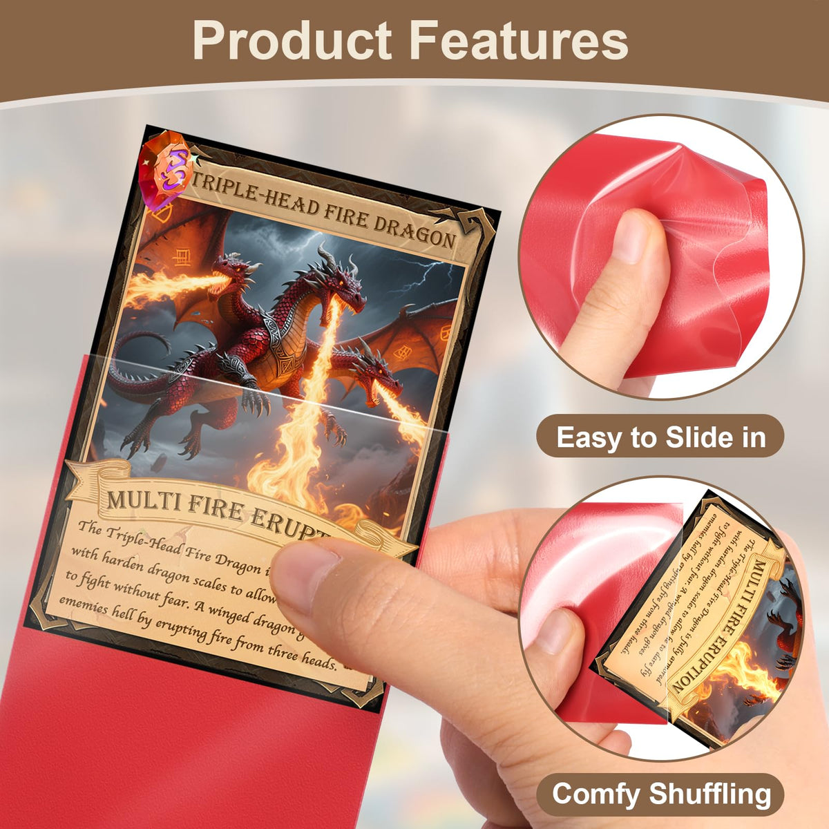 TGBet standard size fit keeps MTG and TCG cards securely inside.