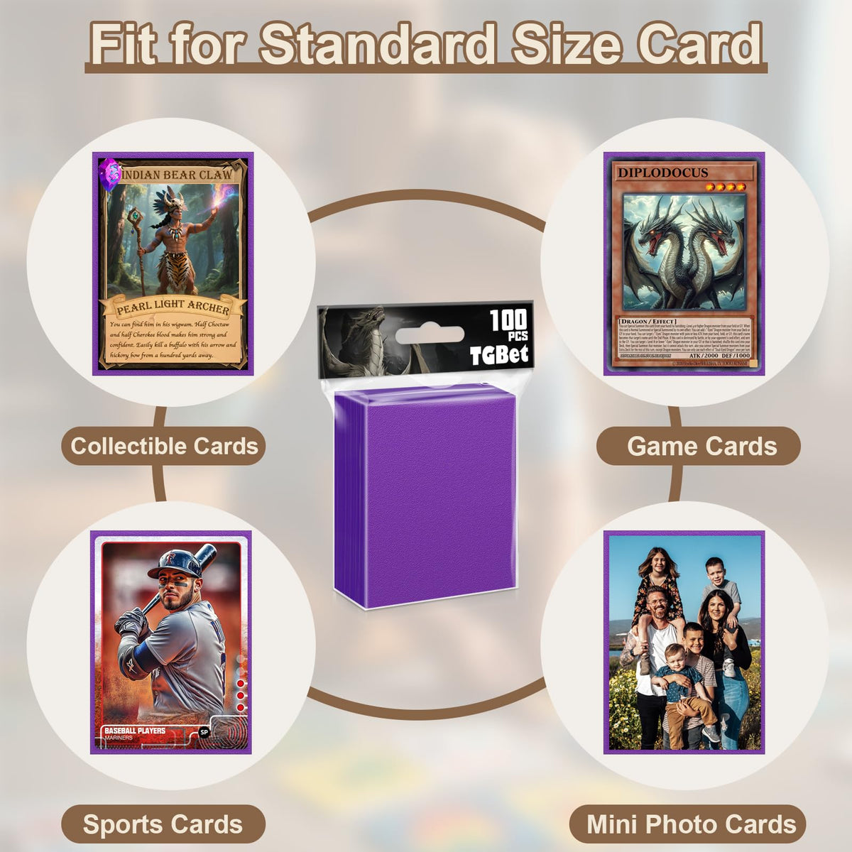 TGBet water-resistant sleeves help protect cards from spills during play.