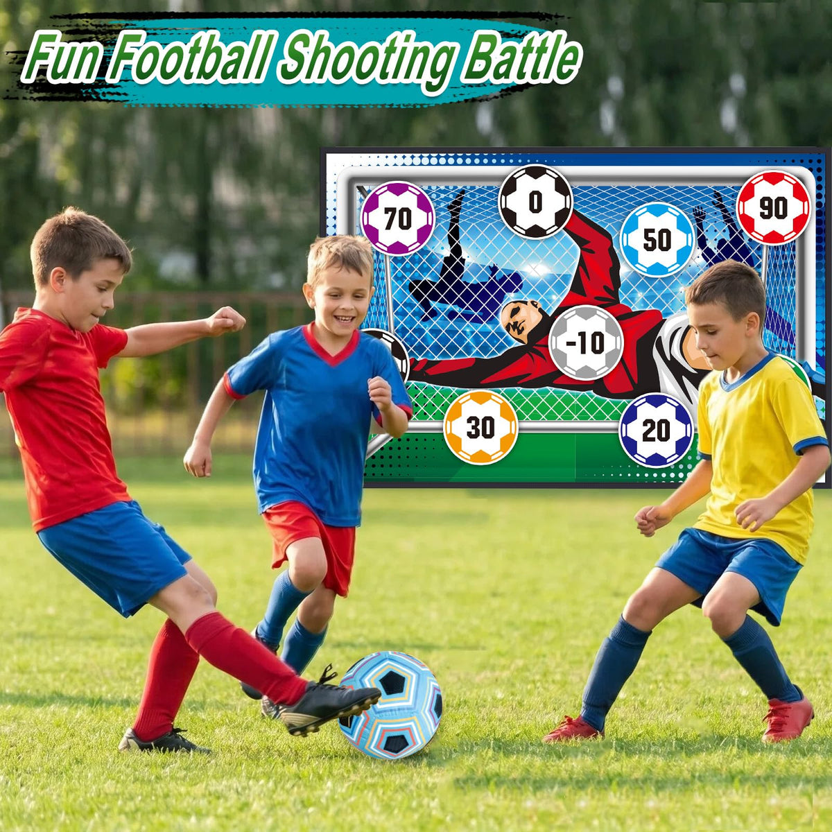 TGHIJKK fabric goal ready for quick indoor or outdoor setup and play.