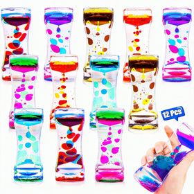 TGIQROVE liquid motion bubbler 12-piece set offers calming color drops for focus.