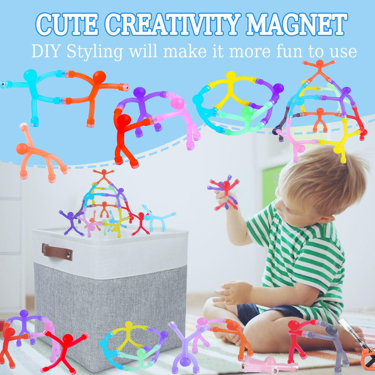 TGIQROVE magnets with hands and feet showing N/S poles for fun shapes