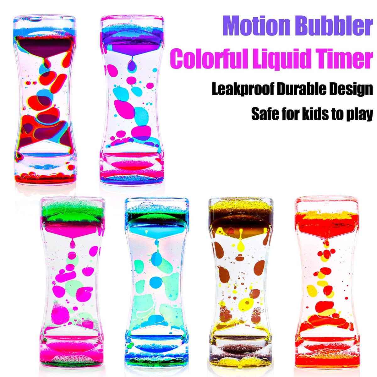 TGIQROVE handheld liquid timer with colorful droplets supports focus and calm.