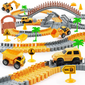 TGJH Construction Race Track Bridge durable, smooth pieces for safe play