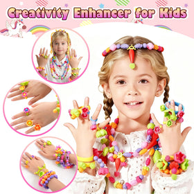 TGJH Pop Beads storage box pink – portability and organized craft play anywhere.