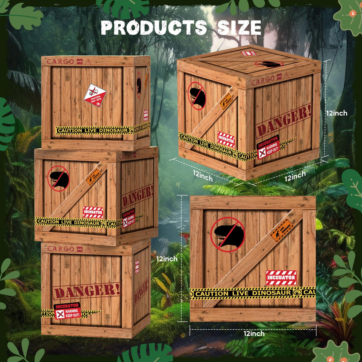 TGMMC dinosaur box art detail showing vivid prints for party ambiance