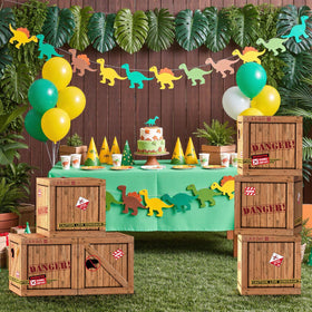 TGMMC dinosaur box assembly instructions with pre-folded panels for quick setup